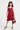 Woven Sleeveless frill detail asymmetric hem wrap dress-Red
