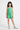 Woven Sleeveless Asymmetric Detail Waistcoat and Matching shorts Set - Green