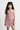 Knit Sleeveless Ring Detail Halter neck crop top and matching Ring detail Skort set - Pink
