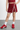 Knit Sleeveless Back tie with piping detail and Matching Skorts Set -  Red & White