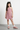 Knit Sleeveless Ring Detail Halter neck crop top and matching Ring detail Skort set - Pink