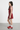 Knit Sleeveless Back tie with piping detail and Matching Skorts Set -  Red & White