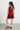 Knit Sleeveless Back tie with piping detail and Matching Skorts Set -  Red & White