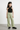 Knit Sleeveless Textured Cross Halter Neck Top with Woven Pleated Korean Pants - Black & Green
