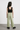 Knit Sleeveless Textured Cross Halter Neck Top with Woven Pleated Korean Pants - Black & Green