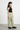 Knit Sleeveless Textured Cross Halter Neck Top with Woven Pleated Korean Pants - Black & Green