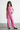 Woven Sleeveless Wrap Tie-up detail Blazer Top and Matching Pant set - Pink