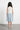 Knit Sleeveless Polo Neck Lace texture Top with Pleated Midi skirt Set - White & Blue