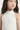 Knit Sleeveless Polo Neck Lace texture Top with Pleated Midi skirt Set - White & Blue