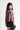 Knit Sleeveless Asymmetric Hem Halter tie up detail A-line Top -  Metallic Pink