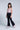 Knit Solid Flare Full length Pants - Navy Blue