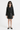 Woven Full sleeves Wrap tie up Detail Crop Blazer and Sequin Skirt Set - Black