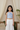 100% cotton woven sleeveless batik printed back tie up crop top- White & Blue