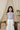 100% cotton woven sleeveless batik printed back tie up crop top- White & Blue