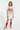 half sleeves stripes texture T-shirt dress with Singlet front tie up Over top- White & pink