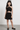 Knit Sleeveless Halter neck cut out detail Crop top with Matching Skirt set - Black