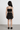 Knit Sleeveless Halter neck cut out detail Crop top with Matching Skirt set - Black