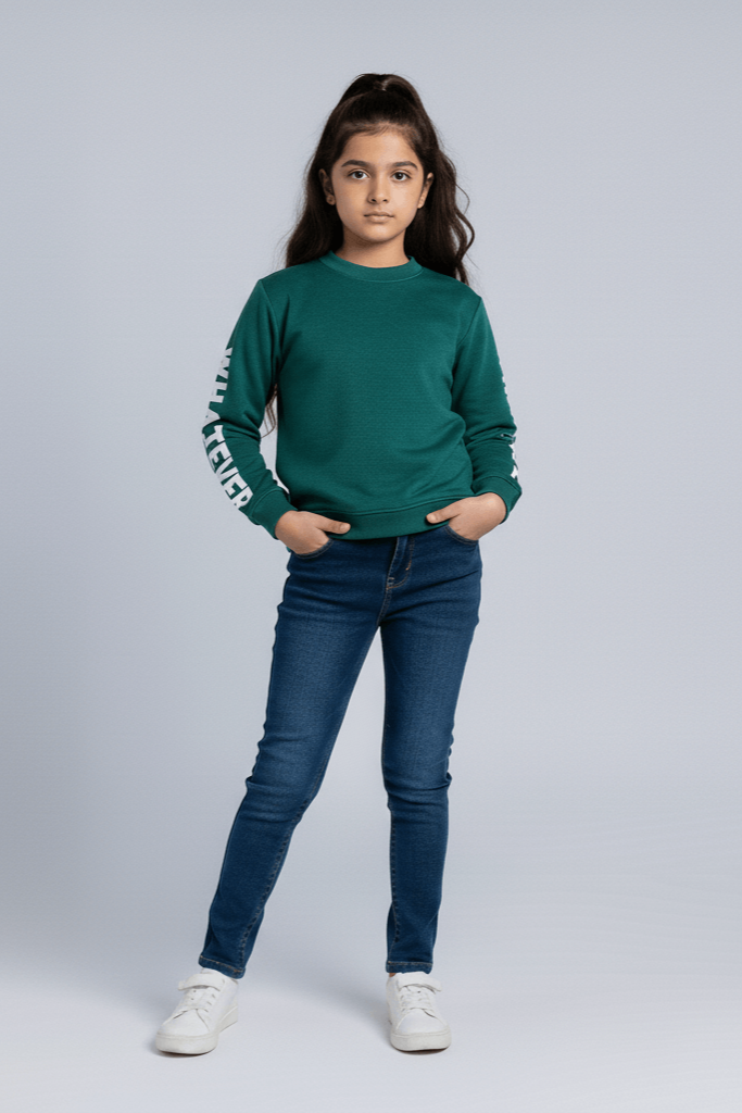 text printed Sweatshirt - Green