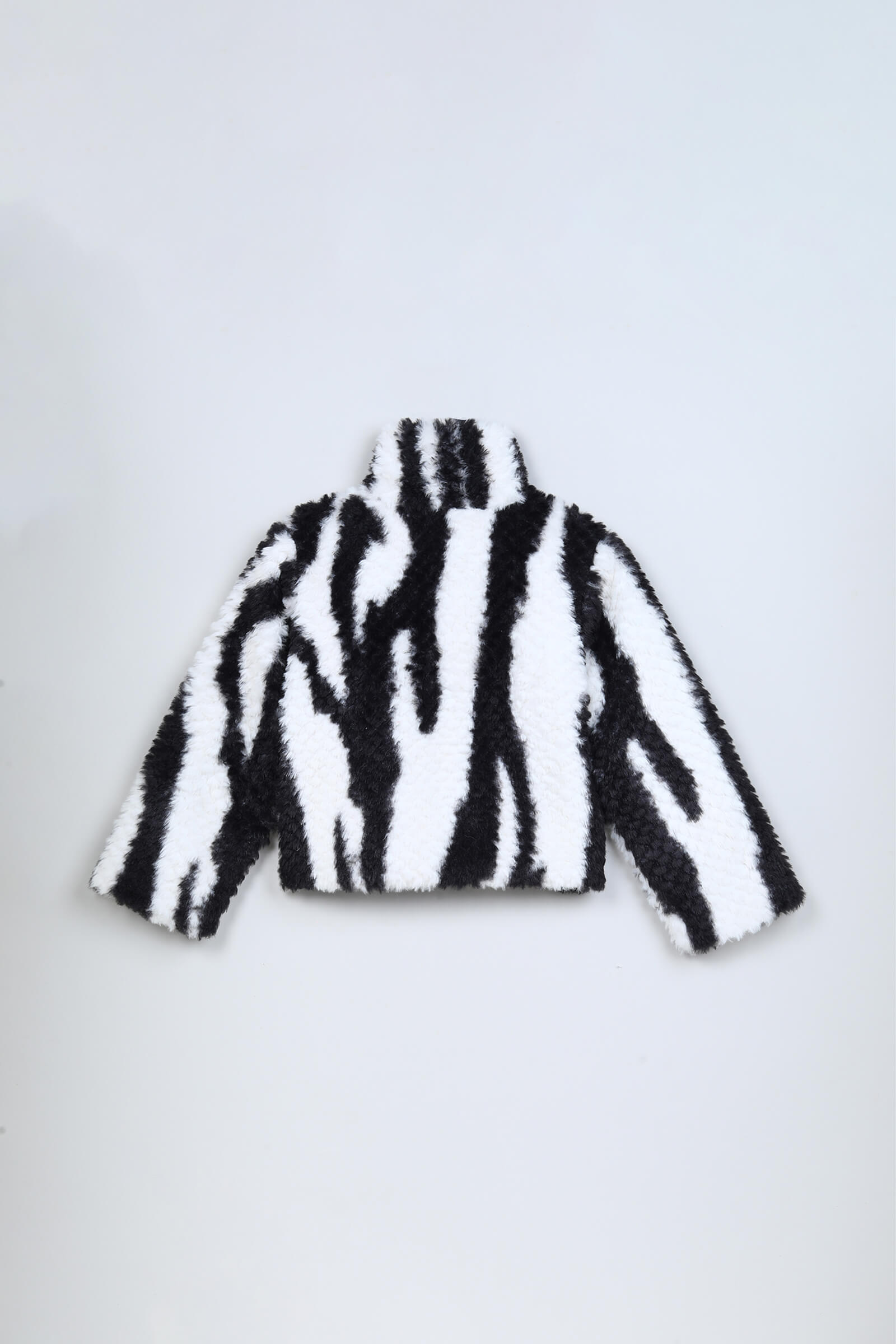 Fur printed Full sleeves Jacket and singlet knit dress set- Orange/Multi