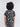 Brush stroke printed half sleeves shirt-Black/Grey
