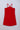 georgette woven sleeveless cascade ruffle Aline dress- Red