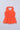 Woven sleeveless rose detail halter neck waistcoat top and pant co-ord set-Orange