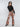 Solid full sleeves crop top with Animal printed slit bell bottom pant set-Black/Orange