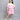 color block drop shoulder half sleeves crop T-shirt and matching skirt set-Pink/Yellow