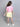 color block drop shoulder half sleeves crop T-shirt and matching skirt set-Pink/Yellow