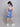 100% cotton ikkat printed button detail halter neck above  knee length Aline dress-Blue/White