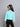 velvet embossed  regnal sleeves sweatshirt- Blue