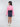 floral printed full sleeves high neck crop top and corduroy asymmetric pocket detail  skirt set-Pink/Navy