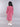 geometric lurex design full sleeves high neck crop top and matching calf length slit skirt set-Pink