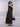 sequins embellish frill detail one shoulder party gown-Black