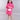 high neck bow detail full sleeves sweatshirt with matching skirt set-Pink