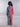 printed color block full sleeves tie up detail ethnic blazer with matching pant set-Hot pink/Green