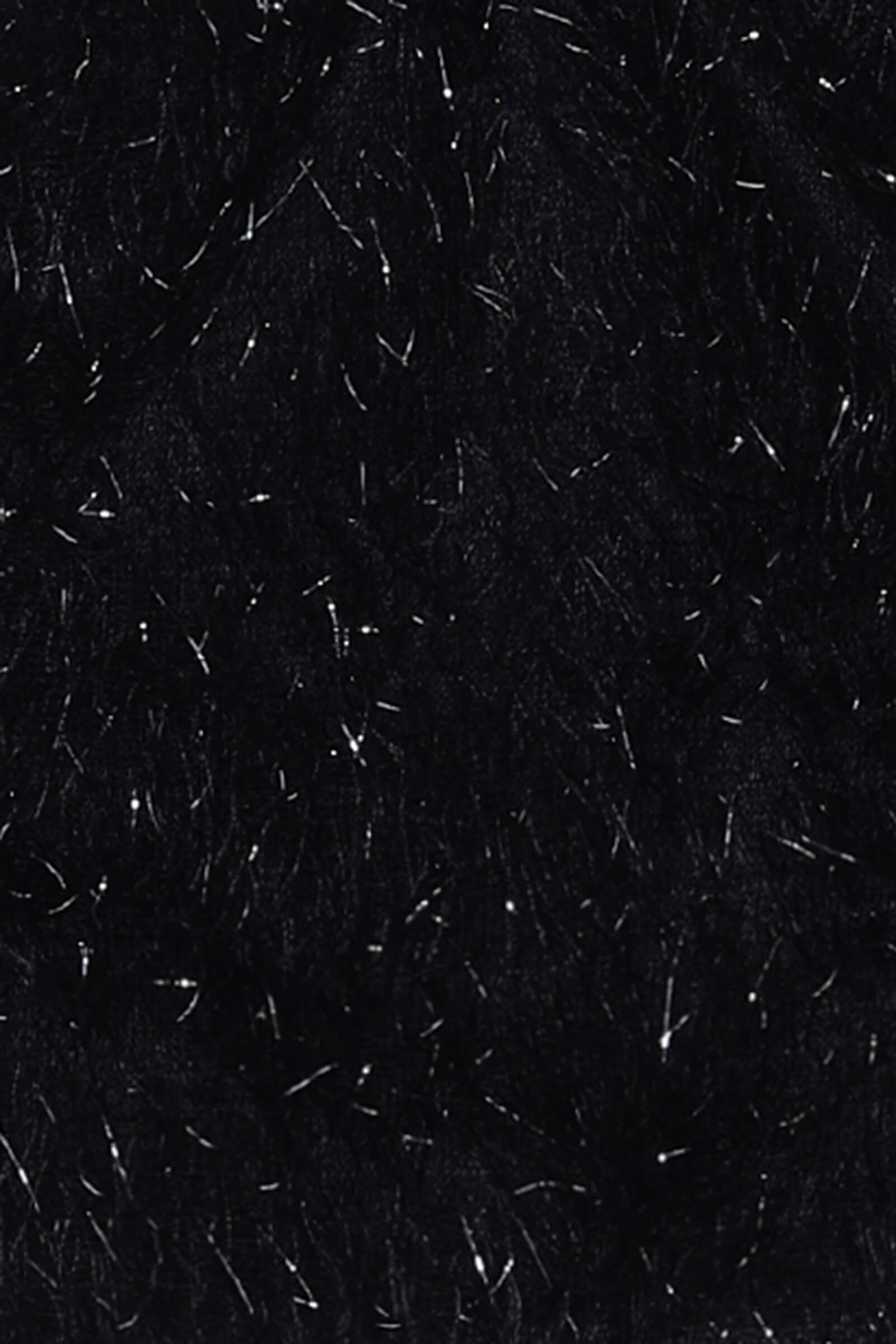 fur knit sleeveless Ring detail halter neck crop top-Black
