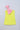 knit sleeveless contrast bow detail one shoulder dress- Yellow & Pink