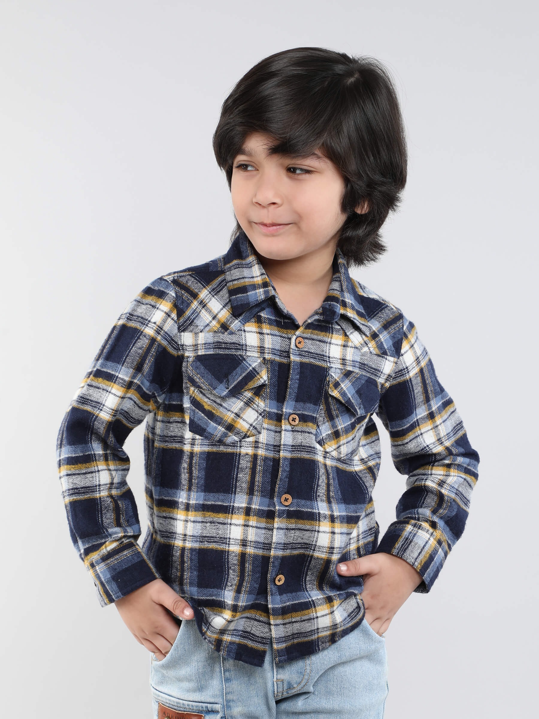 full sleeves Plaid shirt - Blue