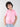 Solid half sleeves collar T-shirt-Pink