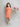 glittered mesh full sleeves front ruched party dress-Orange