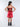 velvet back tie-up bow detail Aline party dress-Red