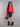 Quilted full sleeves zip up sweatshirt and leather skorts set-Red/Black