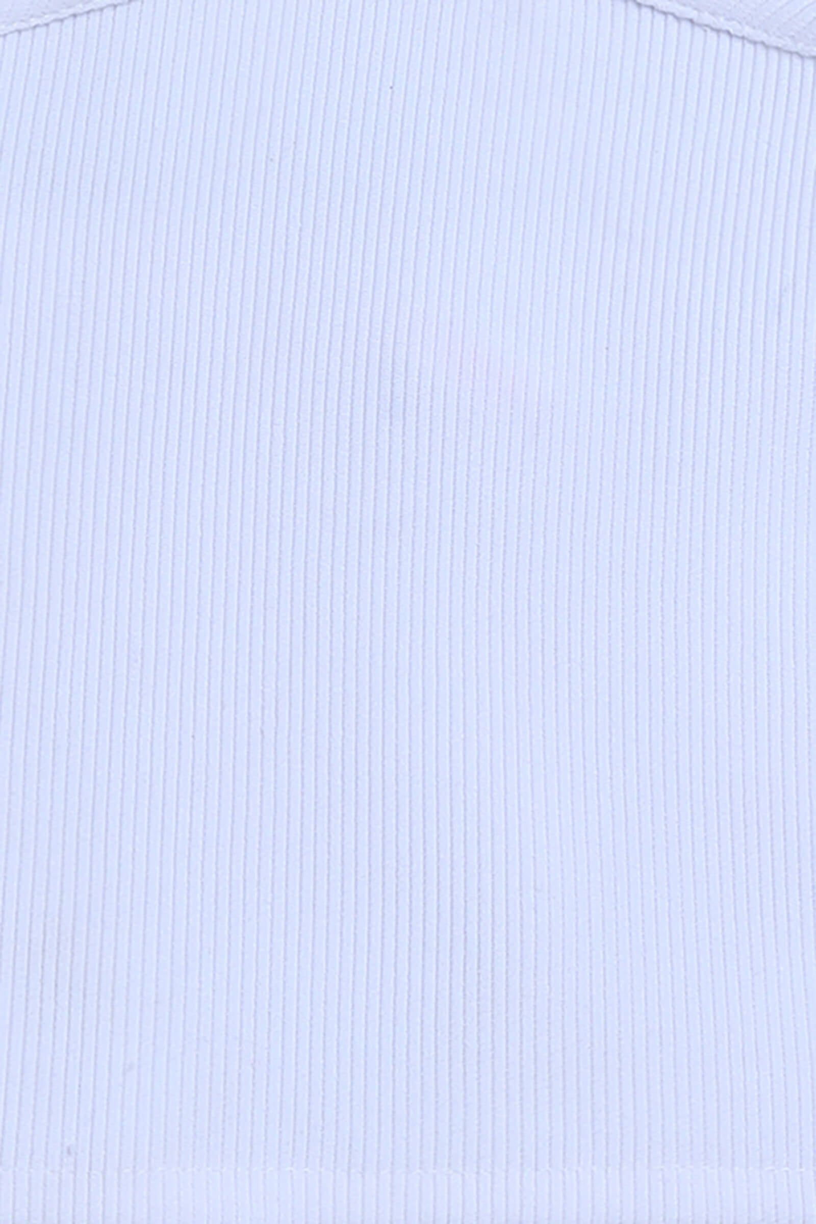 knit sleeveless Ring detail halter neck crop top-White