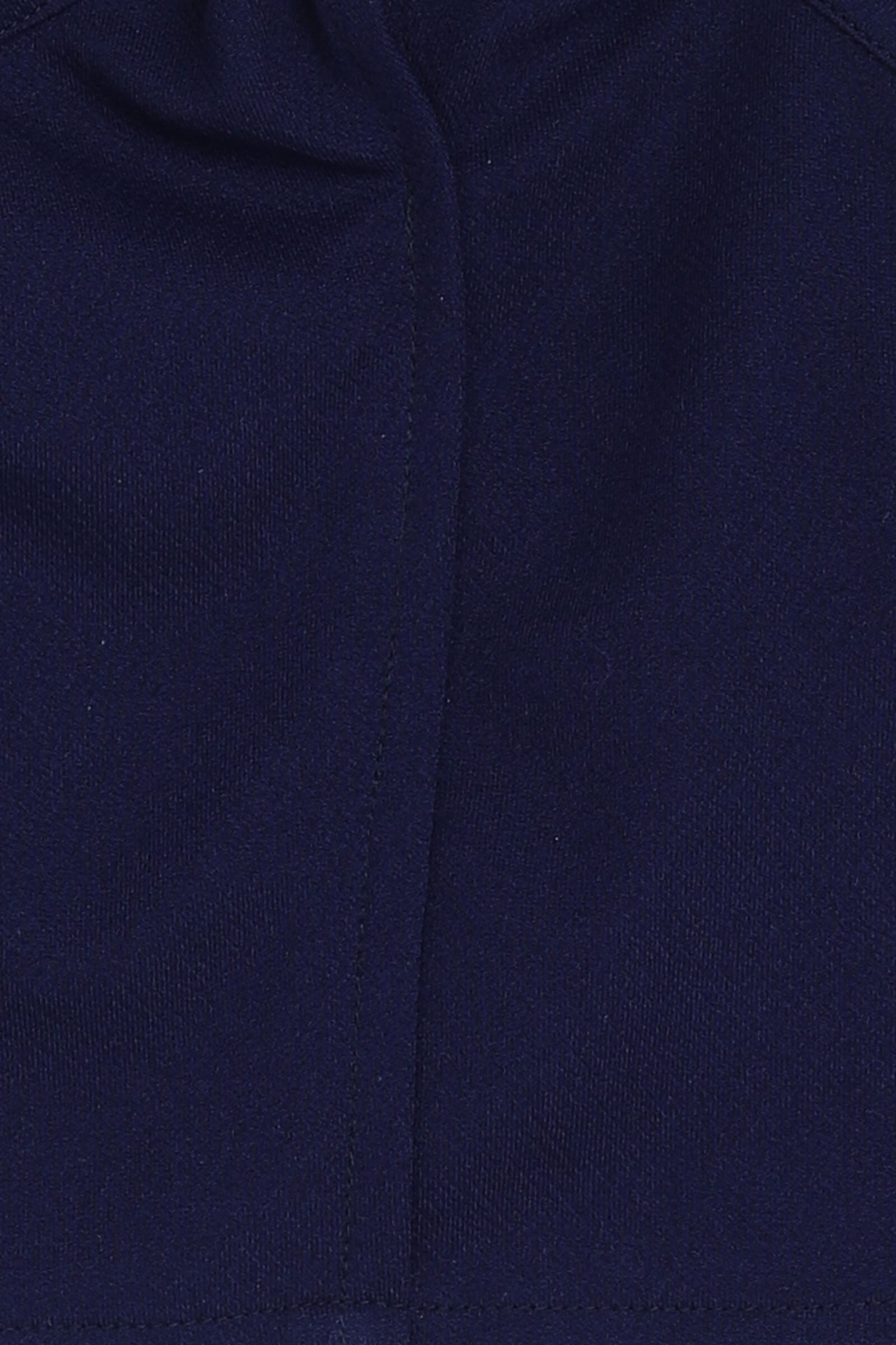 knit sleeveless buckle detail halter neck crop top-Navy