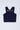 knit sleeveless buckle detail halter neck crop top-Navy