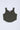 100% cotton Knit sleeveless ring detail crop top- Olive green
