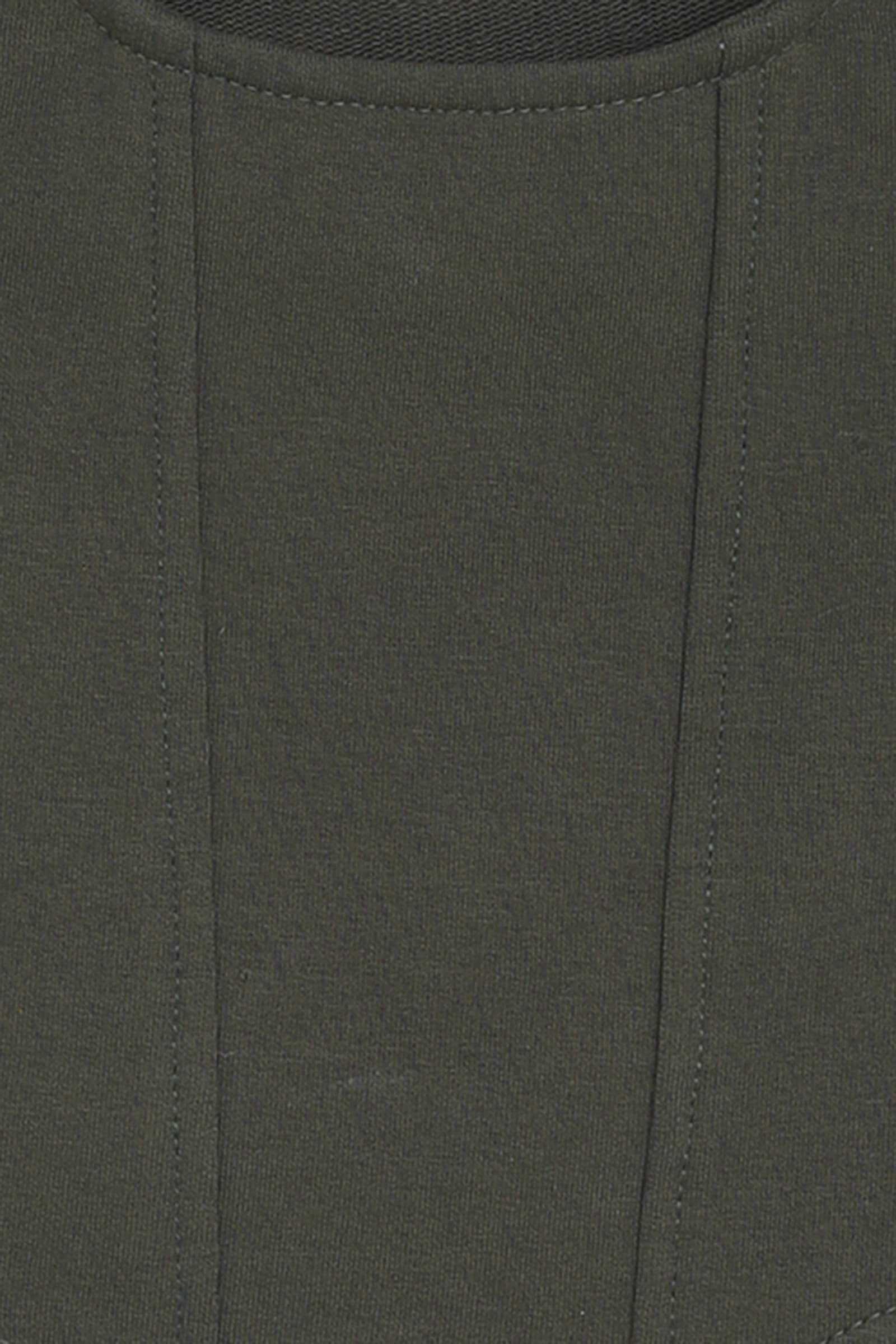 100% cotton Knit sleeveless ring detail crop top- Olive green