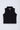 knit sleeveless high neck zip up crop top- Black