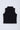 knit sleeveless high neck zip up crop top- Black